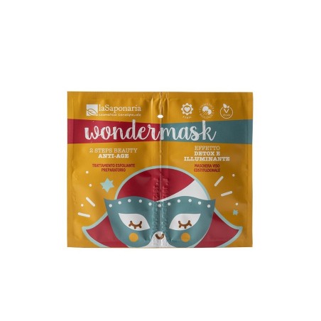 Wondermask - Scrub + Mask Anti-Age La Saponaria Masks  Available on Yumibio.com