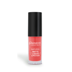 Lipstick Liquid Coral - Coral Kiss Benecos Rossetti  Available on Yumibio.com
