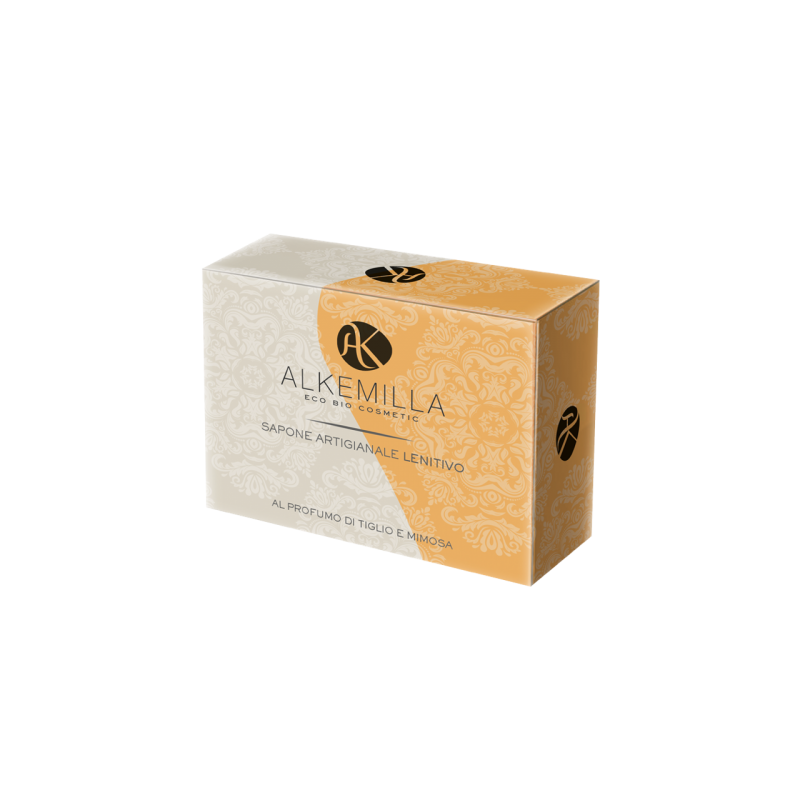 Bar soap is Soothing to the Linden and Mimosa Alkemilla Detergents  Available on Yumibio.com