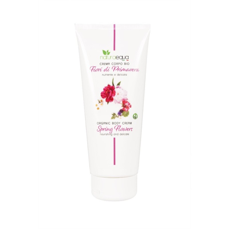 Body cream with Spring Flowers Naturaequa Lotions and Creams  Available on Yumibio.com
