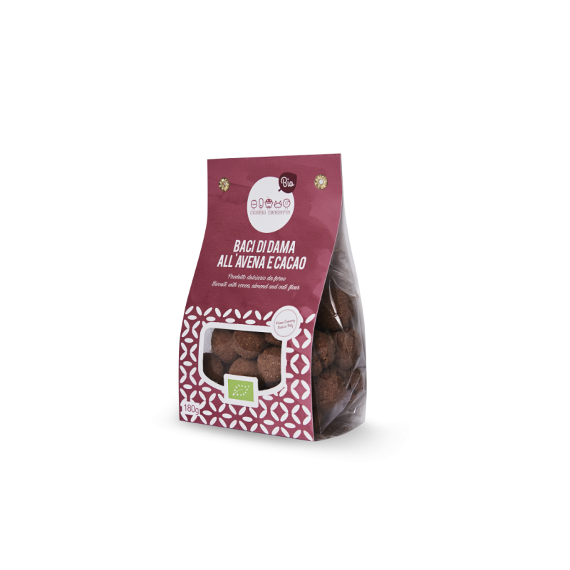 Baci di Dama, de l'Avoine et de Cacao 180 g Banda Biscotti Biscotti   Disponible sur Yumibio.com