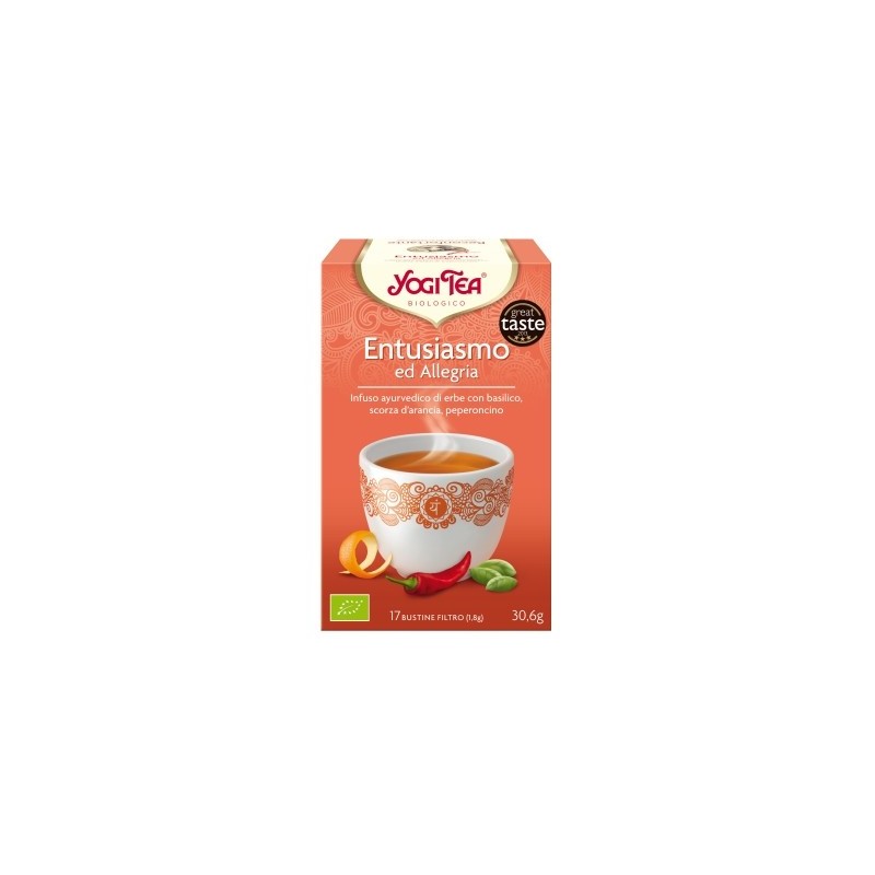 Le thé de l'Enthousiasme et de la Joie Yogi Tea Thé et Tisanes   Disponible sur Yumibio.com
