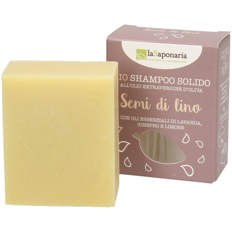 La Saponaria  Shampoo Solido Semi Lino  Cosmetici solidi per capelli