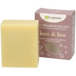 La Saponaria  Shampoo Solido Semi Lino  Cosmetici solidi per capelli