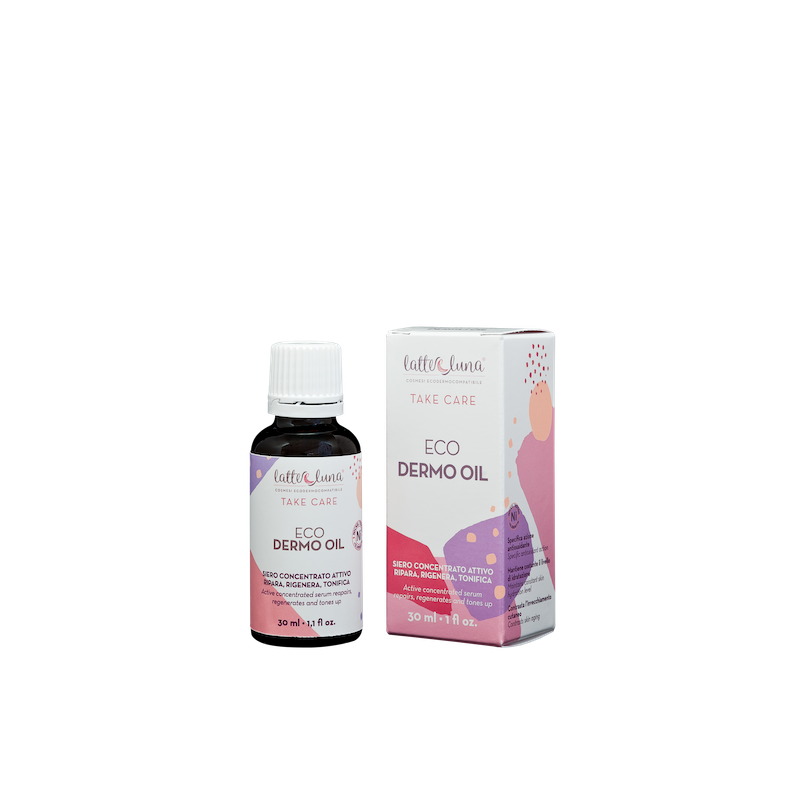 Serum Regenerating Concentrate - Eco Dermo Oil Latte e Luna Oils and Butters  Available on Yumibio.com