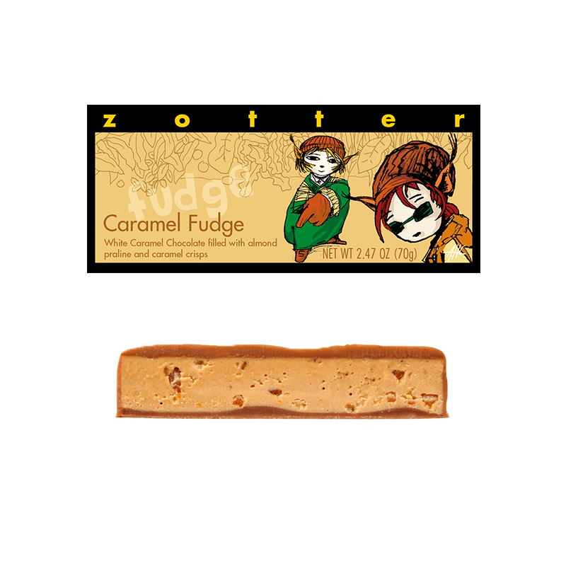 Chocolate Caramel White Zotter Cioccolato  Available on Yumibio.com