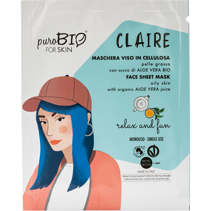 Masque pour le visage de la Cellulose pour la Peau Grasse - Détente et de Plaisir Purobio Les masques   Disponible sur Yumibi...