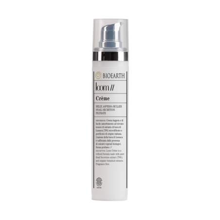 Crème pour le visage avec la Limace visqueuse, pour les Peaux Normales et Mixtes Organiques Bioearth Hydratant   Disponible s...