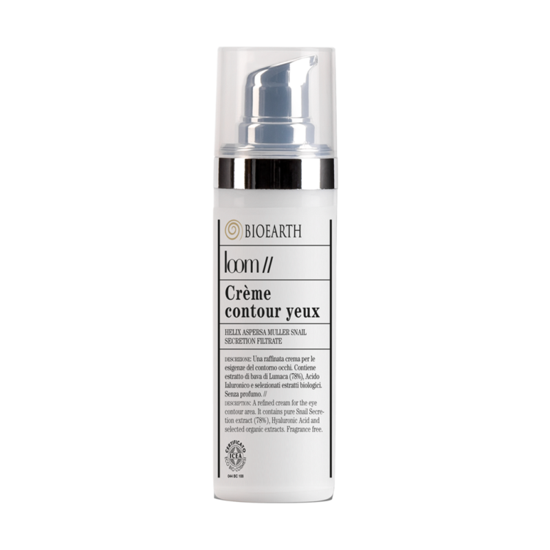 Le contour des Yeux avec de la Limace visqueuse, Organique Bioearth Les yeux   Disponible sur Yumibio.com