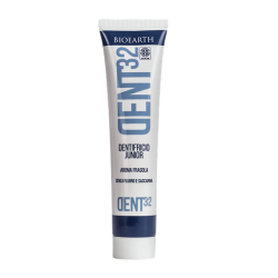 Dentifrice Junior saveur de Fraise Bio et Vegan Bioearth L'Hygiène Buccale   Disponible sur Yumibio.com