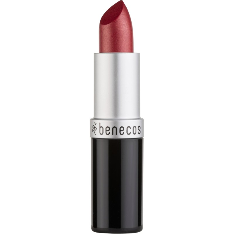 Lipstick Cherry Red Satin Benecos Rossetti  Available on Yumibio.com