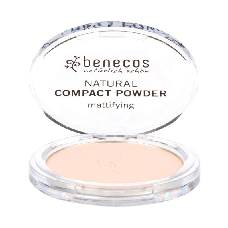 Compact powder-Vegan, Light Pink Benecos Powder  Available on Yumibio.com