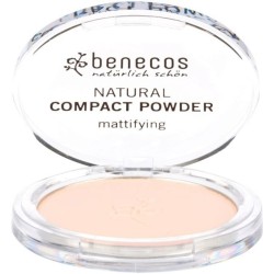 Compact powder-Vegan, Light Pink Benecos Powder  Available on Yumibio.com