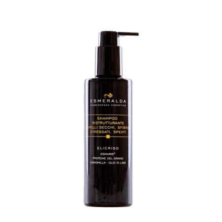 Restructuring Shampoo with the Helichrysum Esmeralda Cosmetics Shampoo  Available on Yumibio.com