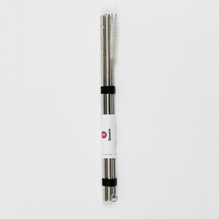 Set of Straws in Steel - Straight Qwetch Dishes and Cutlery  Available on Yumibio.com