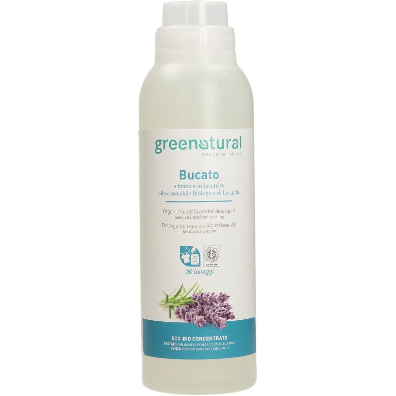 Greenatural  Detergente Liquido Ecobio per Bucato alla Lavanda  Detersivo Liquido