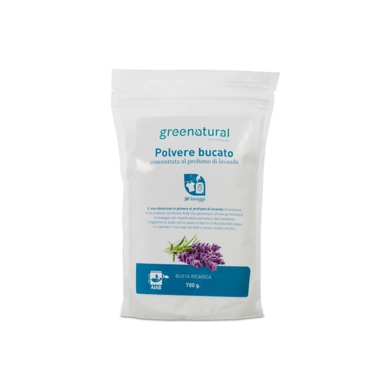 Powder Natural hand-Washing and in the Washing machine in the washing Greenatural Laundry  Available on Yumibio.com