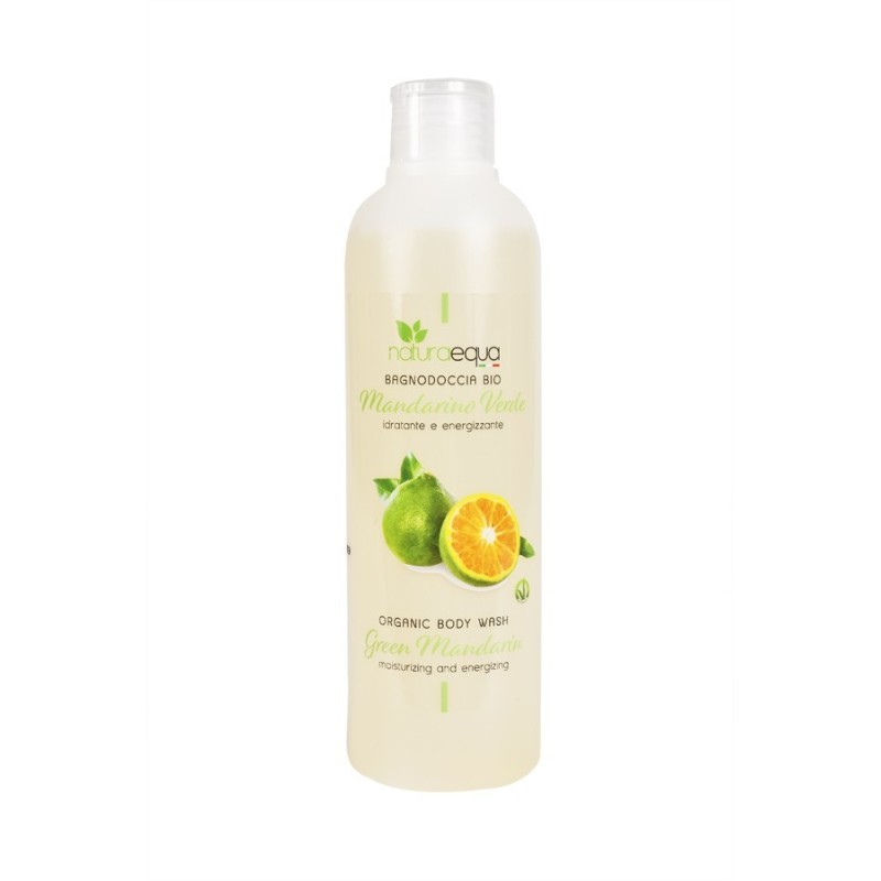 Gel Douche Végétalien De Mandarine Verte Naturaequa Salle de bains et douche   Disponible sur Yumibio.com