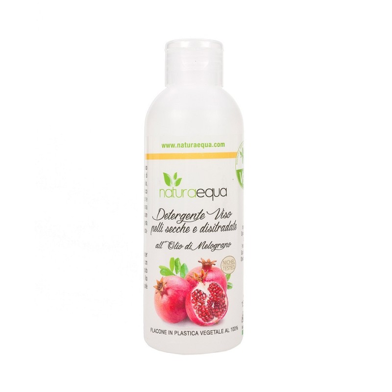 Cleansing Face Natural for Dry Skin with Pomegranate Naturaequa Detergents  Available on Yumibio.com