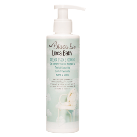 Bisou Bio  Baby Crema Viso e Corpo Camomilla, Calendula, Avena e Malva  Creme bimbi