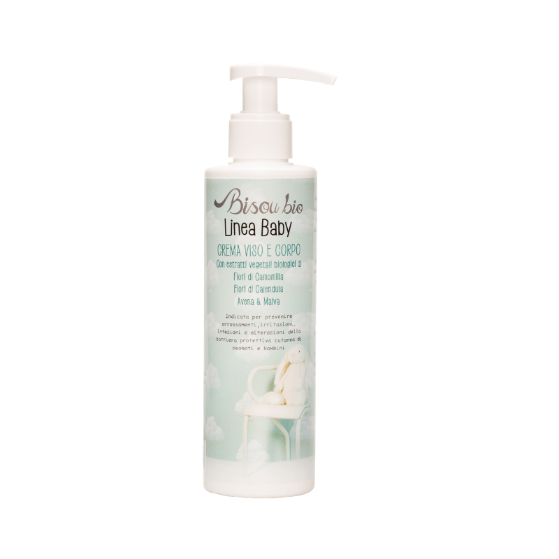 Bisou Bio  Baby Crema Viso e Corpo Camomilla, Calendula, Avena e Malva  Creme bimbi