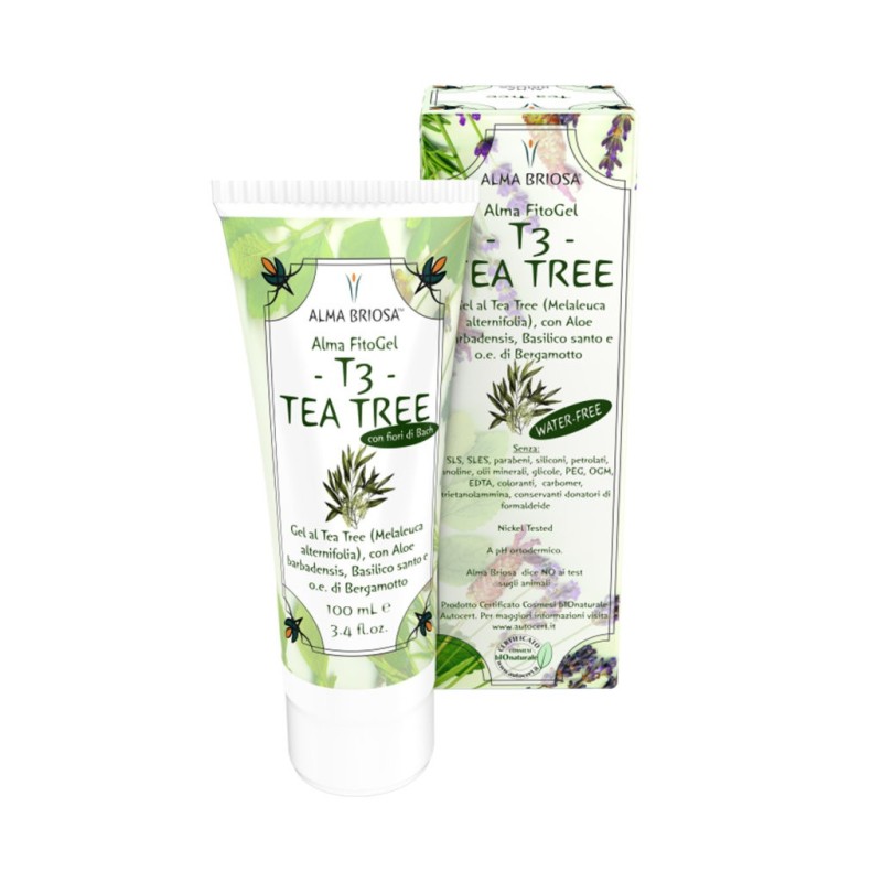 Alma Briosa  Fitopomata Gel Tea Tree Bio e Vegan purificante  Unguenti e Pomate