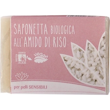 Fior di Loto  Saponetta all'Amido di Riso per Pelli Sensibili  Saponi