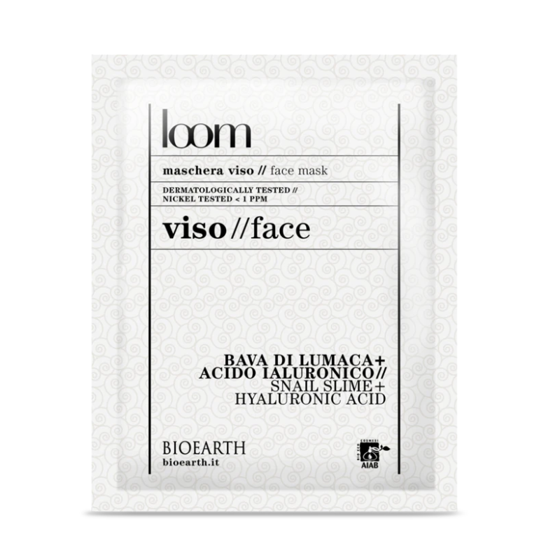 Face mask to the Dribble of the Snail and Hyaluronic Acid Bioearth Masks  Available on Yumibio.com