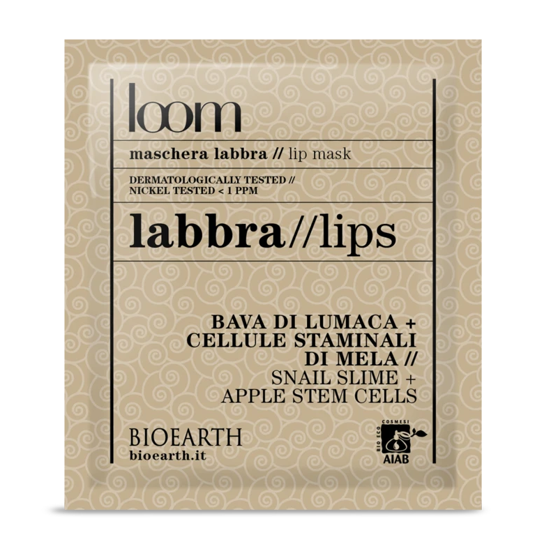 Bioearth  Maschera Labbra alla Bava di Lumaca e Cellule Staminali di Mela  Cura delle Labbra