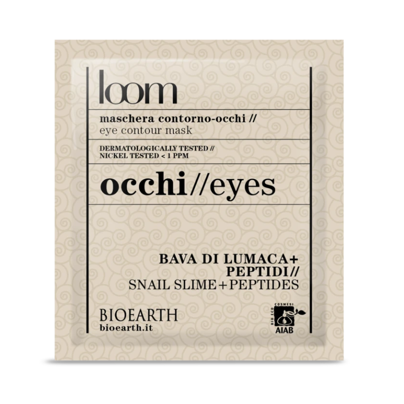 Masque pour les yeux à la chute de bave et de Peptides Bioearth Les yeux   Disponible sur Yumibio.com