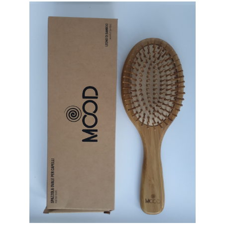 Brush Oval Wooden Bamboo Mood Brushes and combs  Available on Yumibio.com