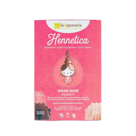 Solid Vegetable Rosé Mahogany - Hennetica Shakti La Saponaria Dyed vegetables and Henne  Available on Yumibio.com