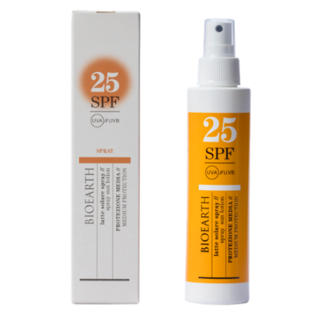 Bioearth  Latte Solare Spray SPF 25 Protezione Media  Protezione Solare bio