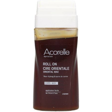La cire Orientale Naturelle taille Roll-on Acorelle L'épilation   Disponible sur Yumibio.com