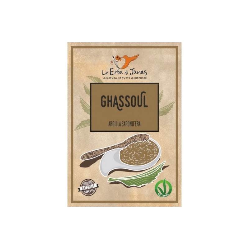 Ghassoul - 250 gr Le Erbe di Janas Clay  Available on Yumibio.com