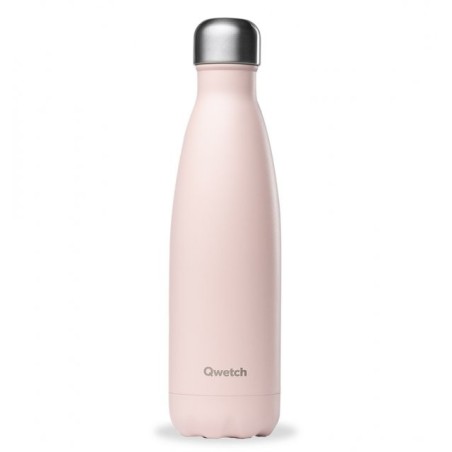 Bottle, Thermal Stainless-Steel - Pink - 500 ml Qwetch Dishes and Cutlery  Available on Yumibio.com