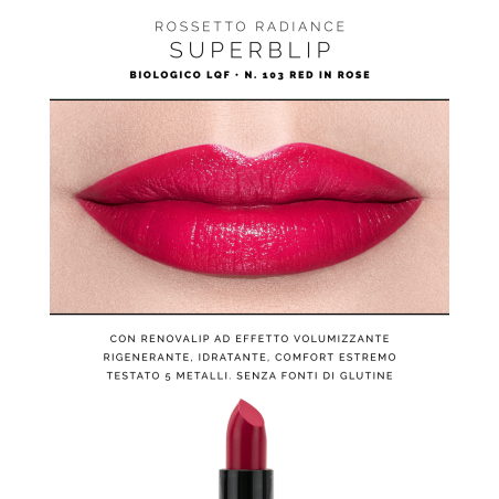 Lipstick Superb Lip - the Red in the Rose Liquidflora Rossetti  Available on Yumibio.com