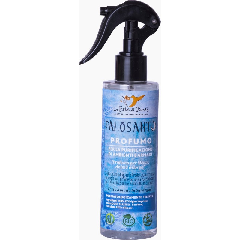 PaloSanto - Perfume for rooms and Wardrobes Le Erbe di Janas Aromatherapy and Fragrances  Available on Yumibio.com