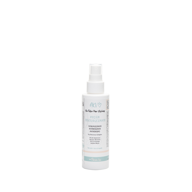 Akvo - Eau Texturizzante Repulpant, Rafraîchissant et anti-frisottis Bisou Bio Style   Disponible sur Yumibio.com