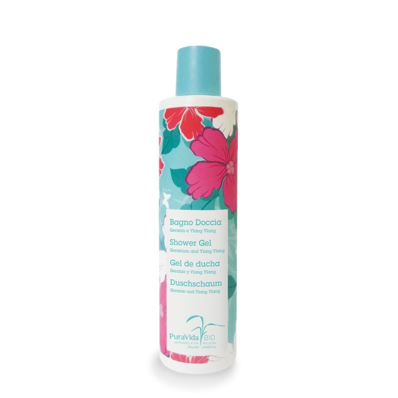 PuraVida Bio  Bagno Doccia Bio Geranio e Ylang Ylang  Bagnoschiuma Bio