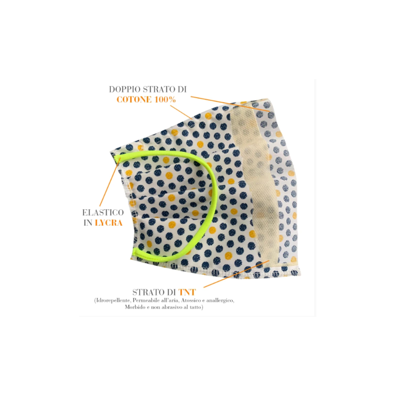 Mascherina Fiori Celeste Boccadamo Les éponges et les Accessoires   Disponible sur Yumibio.com