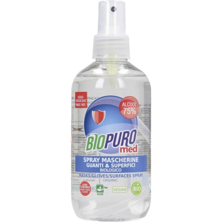 Pulvérisation des Masques, des Gants et des Surfaces Biopuro La maison   Disponible sur Yumibio.com