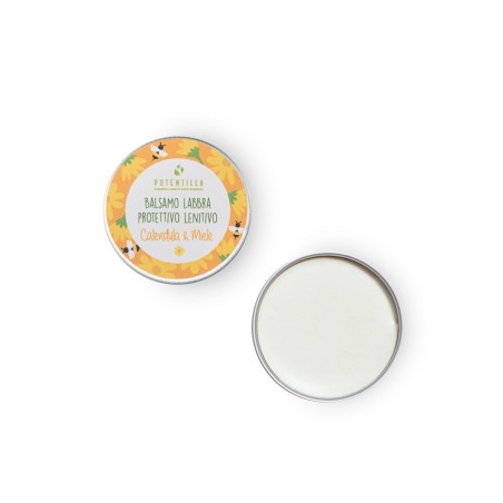 Baume à lèvres protecteur - Calendula et miel Potentilla Les lèvres   Disponible sur Yumibio.com