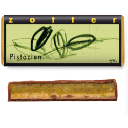 Zotter  Cioccolato al Latte con Pistacchi e Marzapane  Cioccolato