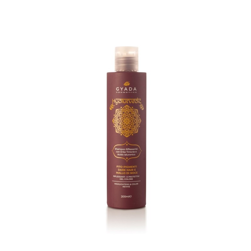 Hyalurvedic Reflective Shampoo-Dark Hair Gyada Cosmetics Shampoo  Available on Yumibio.com