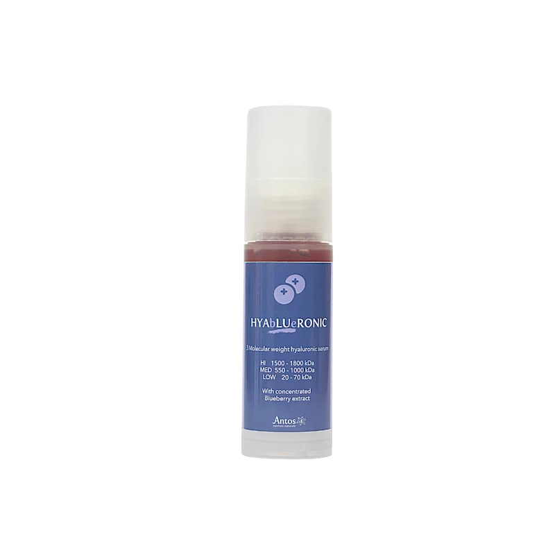 Hyablueronic - Sérum d'acide hyaluronique avec trois poids moléculaires Antos Cosmetici Lactosérum   Disponible sur Yumibio.com