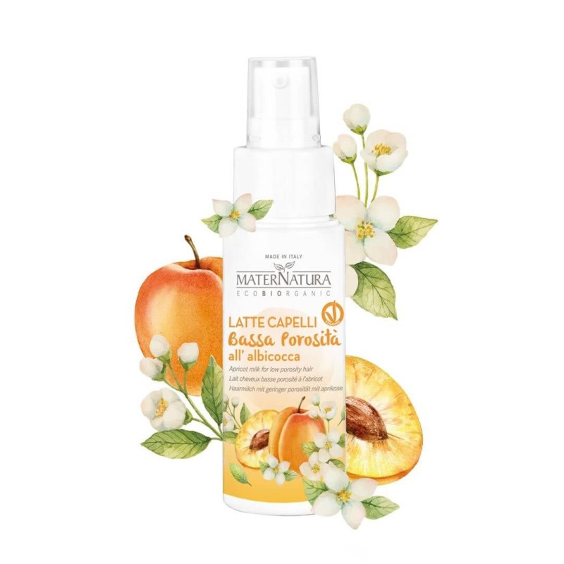 Lait cheveux faible porosité abricot Maternatura Style   Disponible sur Yumibio.com