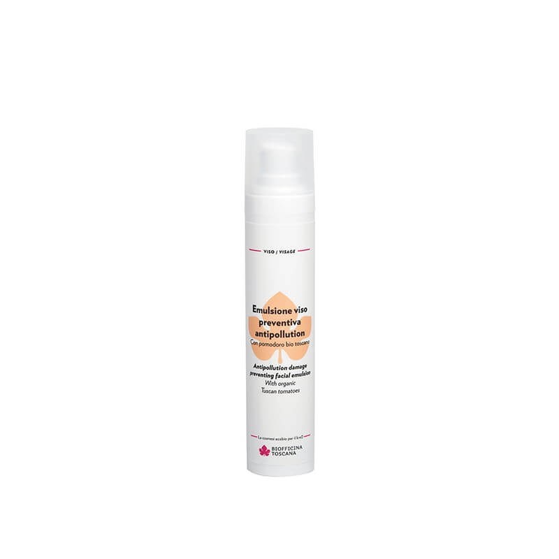 Anti-Pollution Preventive Face Emulsion Biofficina Toscana Moisturizing  Available on Yumibio.com