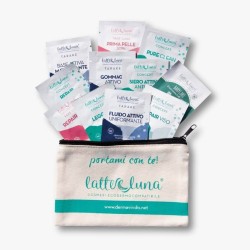 Pochette avec échantillons Latte e Luna La maison   Disponible sur Yumibio.com