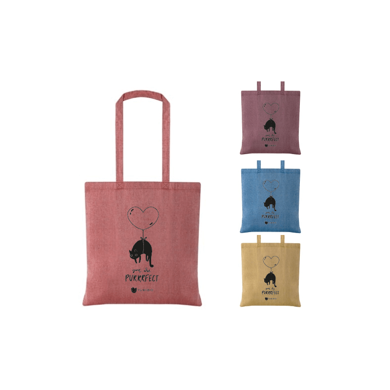 Yumibio Gadget  Shopper in Cotone Rossa - Purrrfect  Yumibio Collection